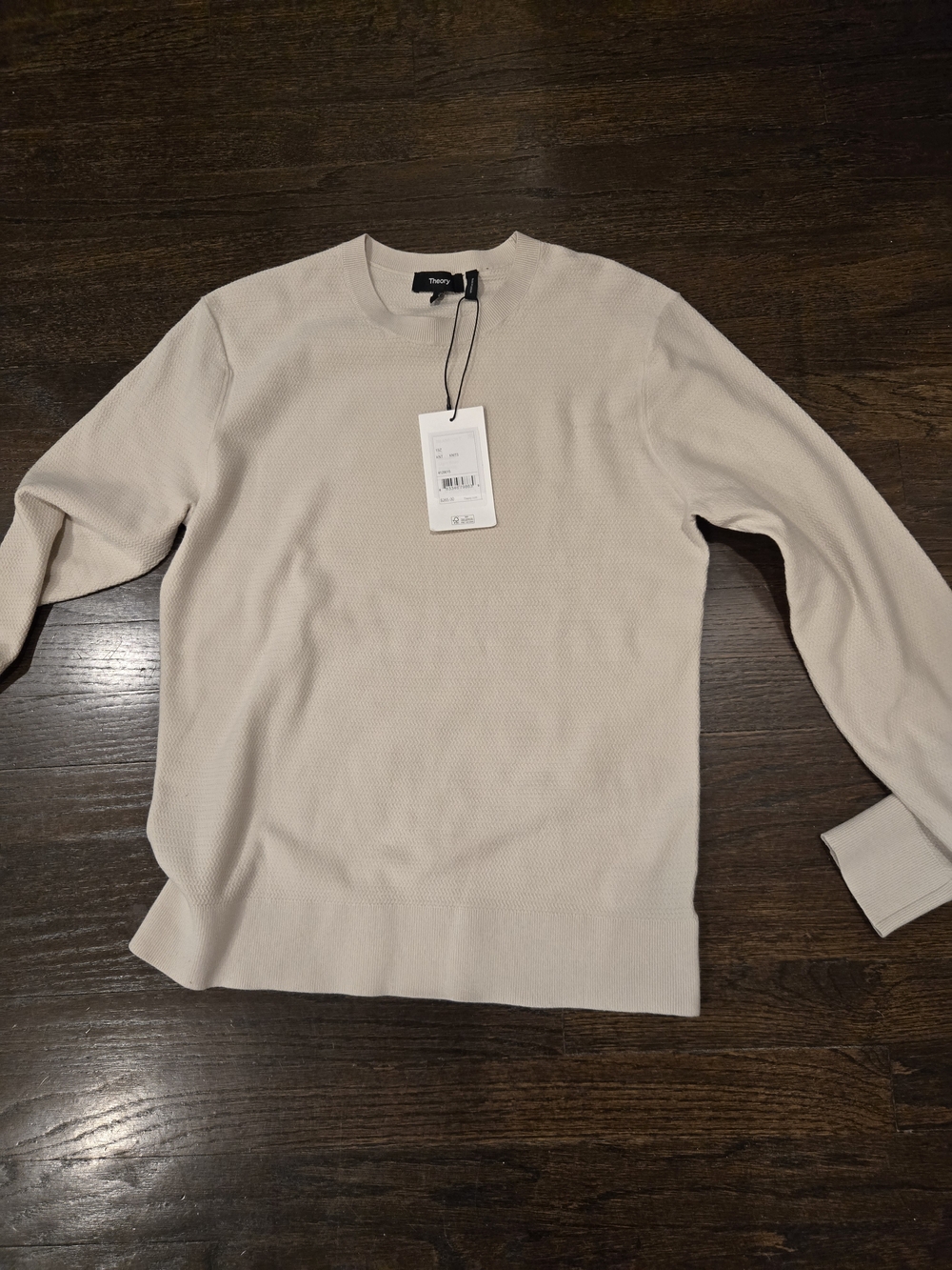 Theory Men's Lightweight Crew Neck Sweater in Light Beige